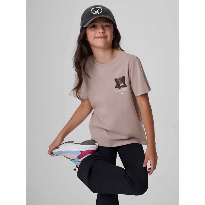 4F Girls' regular printed T-shirt gyerek póló 4FJKAW26TTSHF4424-83S