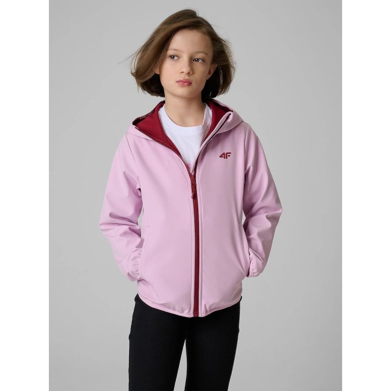 Girls' softshell jacket, windproof membrane 5000, 4F 4FJWSS26TSOFF478-47S gyerek kabát