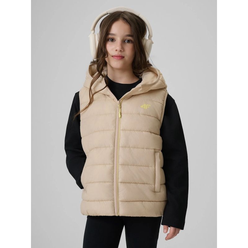 4F Girls' vest with synthetic filling gyerek mellény 4FJRSS26TVJAF396-83S