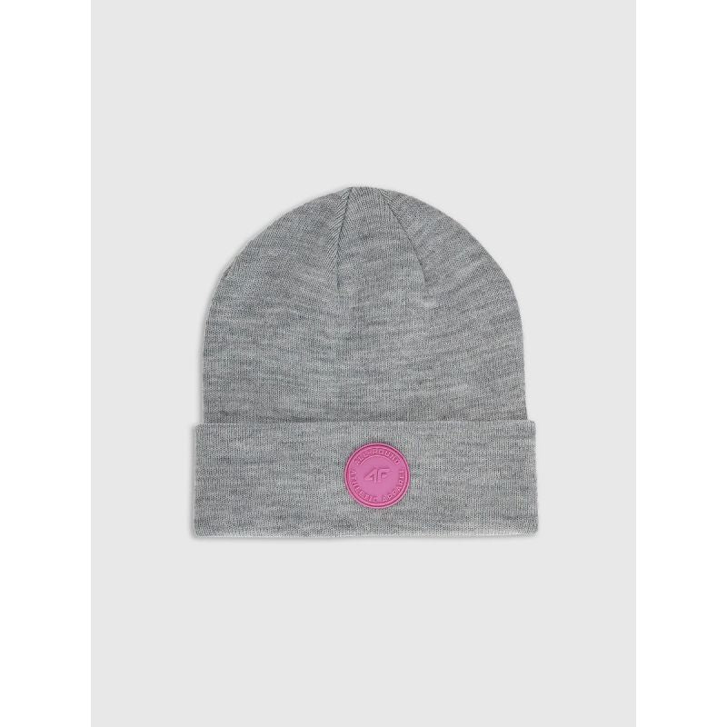 Girls' winter beanie hat 4F kötött sapka 4FJRAW25ACAPF0749-27M