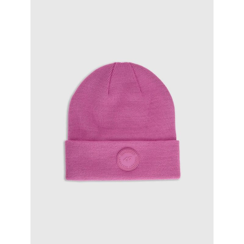 Girls' winter beanie hat 4F kötött sapka 4FJRAW25ACAPF0749-54S