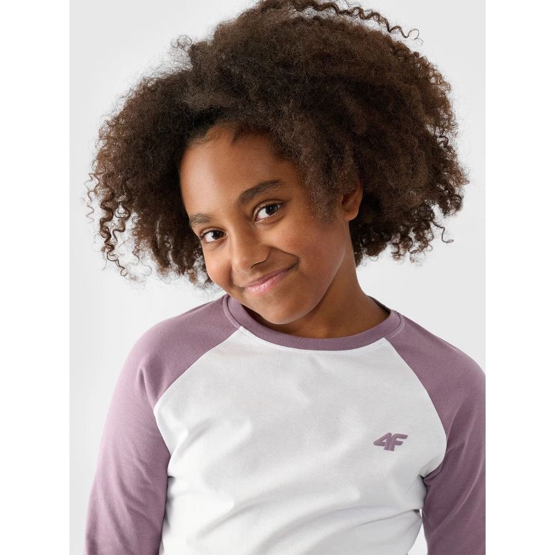 4f Longsleeve regular plain girls Junior General, gyerek 4FJWAW24TLONF291-51S