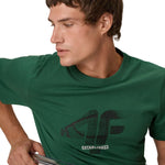 4F M3558 T-shirt, 41S férfi póló, zöld