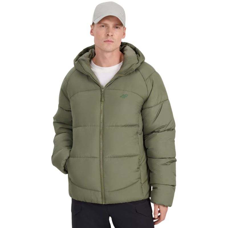 4f Men's down jacket khaki férfi 4FRAW25TDJAM070843S