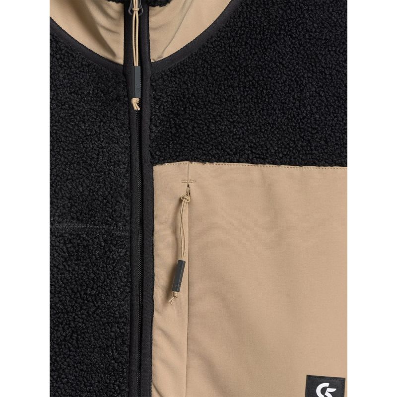 4F Men's regular-fit sherpa fleece with stand-up collar férfi polár pulóver 4FRAW25TFLEM456-20S