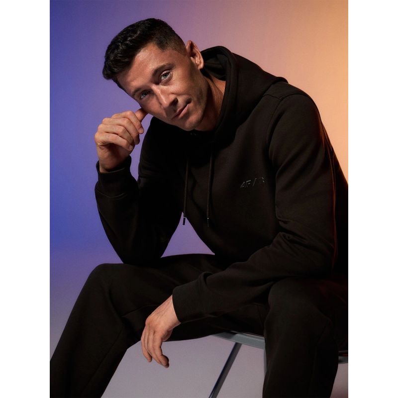 4F Men's regular hooded sweatshirt | Robert Lewandowski férfi kapucnis pulóver RL9KSS26TSWSM2954-80S