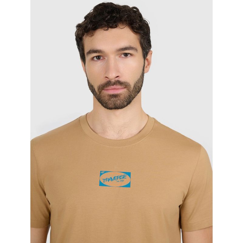 Men's regular printed T-shirt 4F 4FRAW25TTSHM3377-83S férfi póló