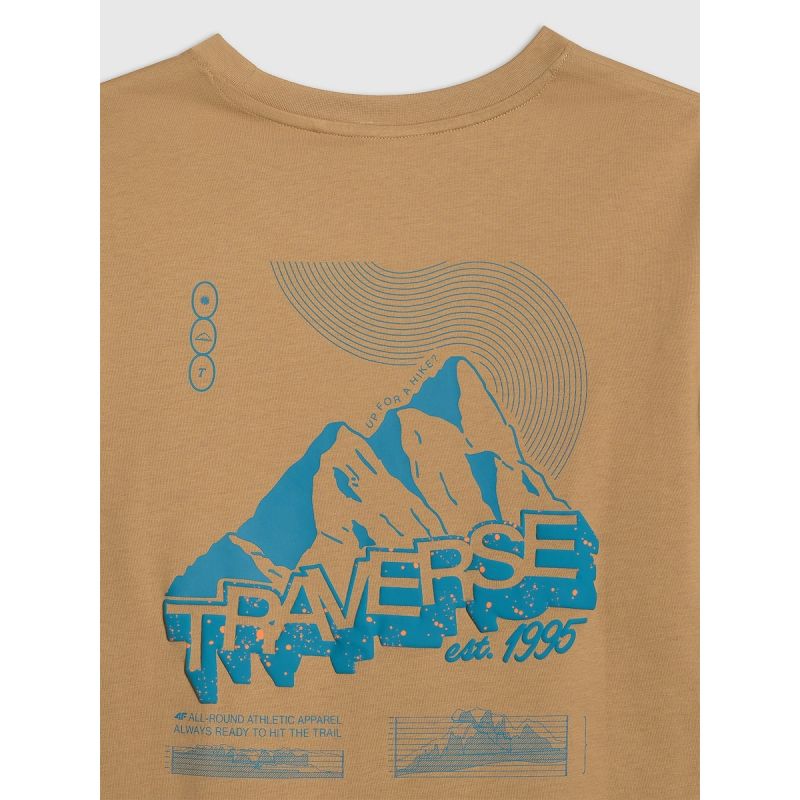 Men's regular printed T-shirt 4F 4FRAW25TTSHM3377-83S férfi póló