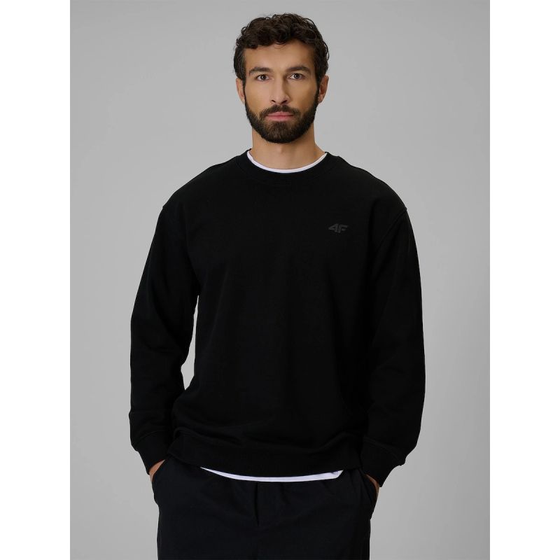 4F Men's regular sweatshirt without hood férfi kapucnis pulóver 4FRMM00TSWSM3059-20S