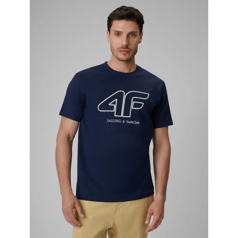 4F Men's regular T-shirt with logo férfi póló