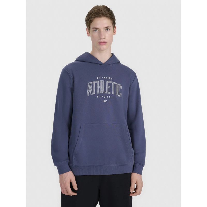 Men's sweatshirt with hood, open, 4F férfi kapucnis pulóver 4FRSS25TSWSM2201-22S