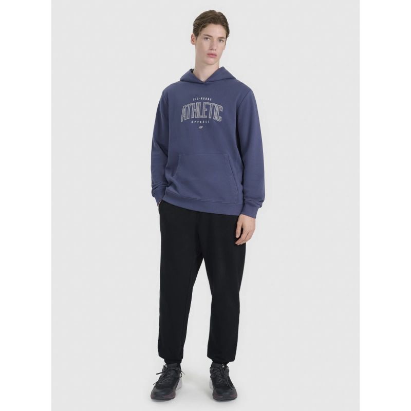 Men's sweatshirt with hood, open, 4F férfi kapucnis pulóver 4FRSS25TSWSM2201-22S