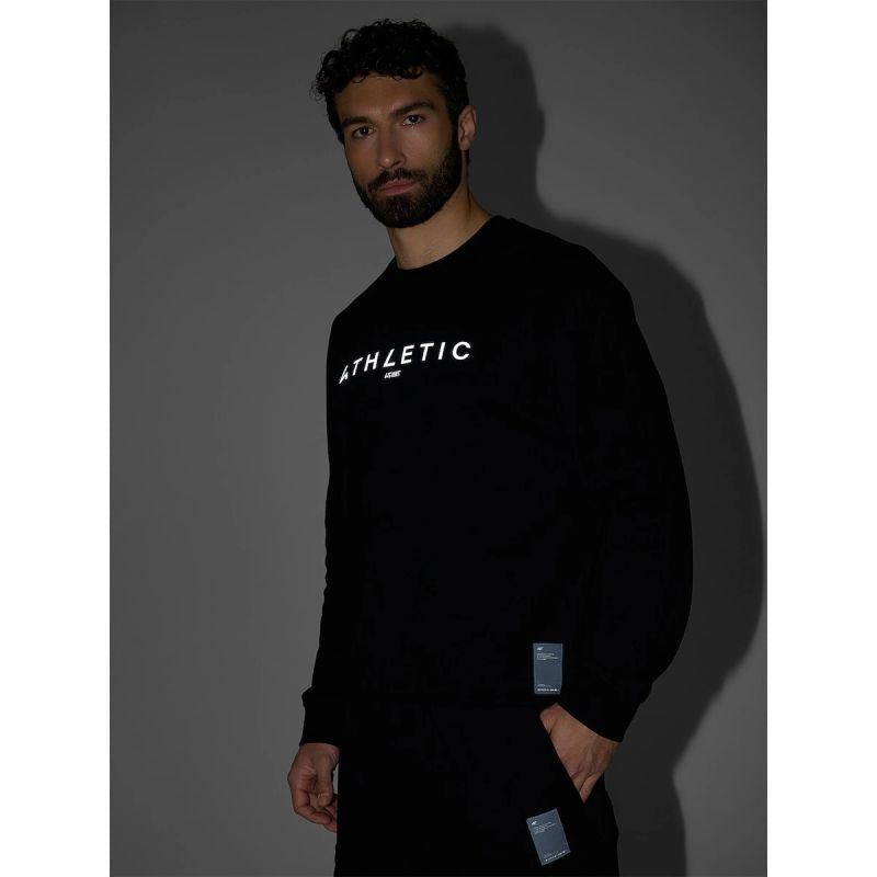 Men's sweatshirt without zipper and hood 4F 4FRAW25TSWSM2573-20S férfi kapucnis pulóver