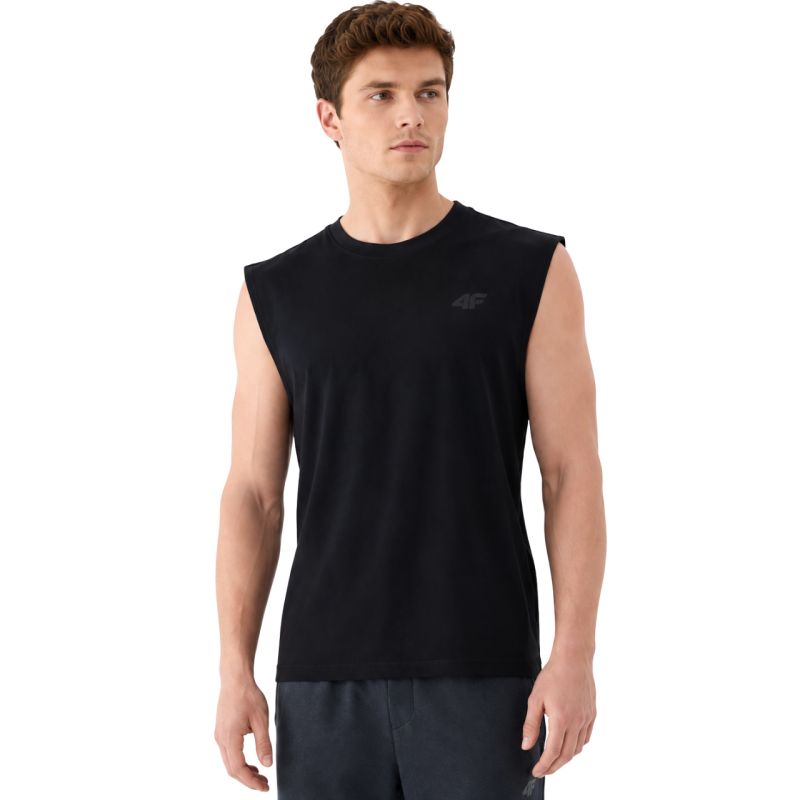 4F Men's T-shirt M306 deep 20S fekete férfi 4FWMM00TSLEM30620S