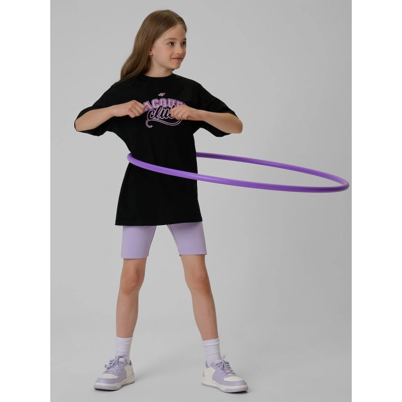 4F Oversized T-shirt with print for gyerek póló, 158/164 4FJRAW26TTSHF4242-20S