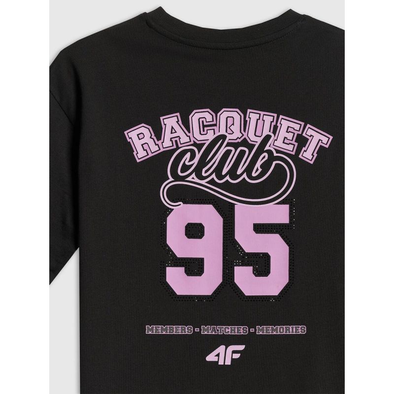 4F Oversized T-shirt with print for gyerek póló, 158/164 4FJRAW26TTSHF4242-20S