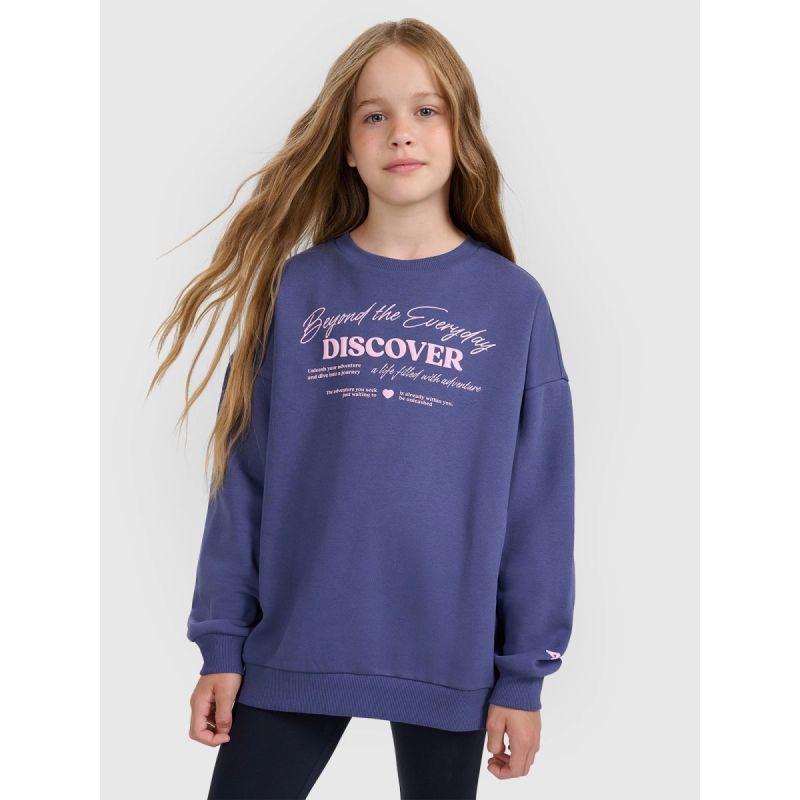 4f Oversized without a hood for girls Pulóver gyerek 4FJRAW25TSWSF2428-33S