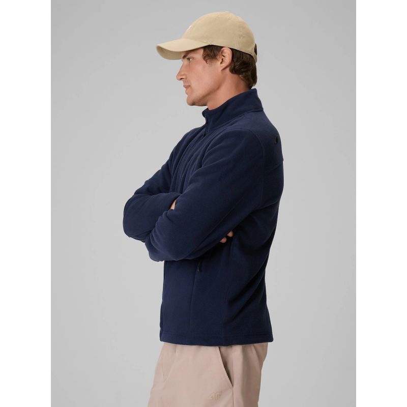 4F Regular fleece with stand-up collar férfi polár pulóver