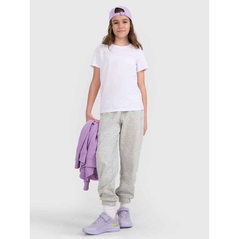 Regular plain girls' T-shirt 4F gyerek póló 4FJRMM00TTSHF3231-10S