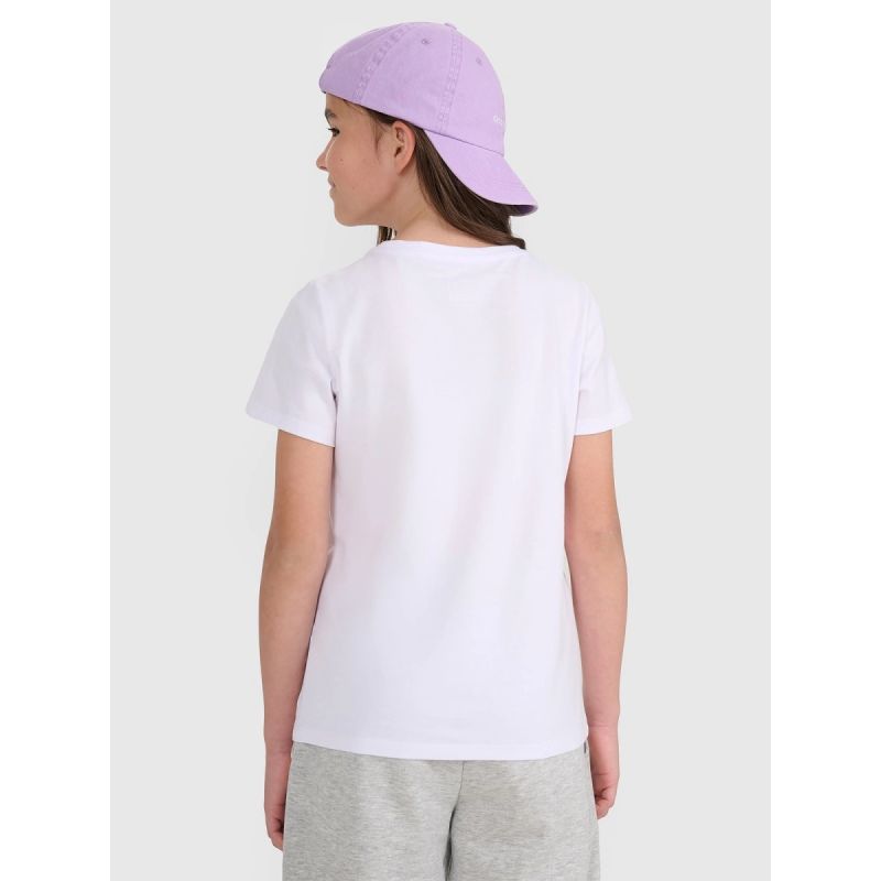 Regular plain girls' T-shirt 4F gyerek póló 4FJRMM00TTSHF3231-10S