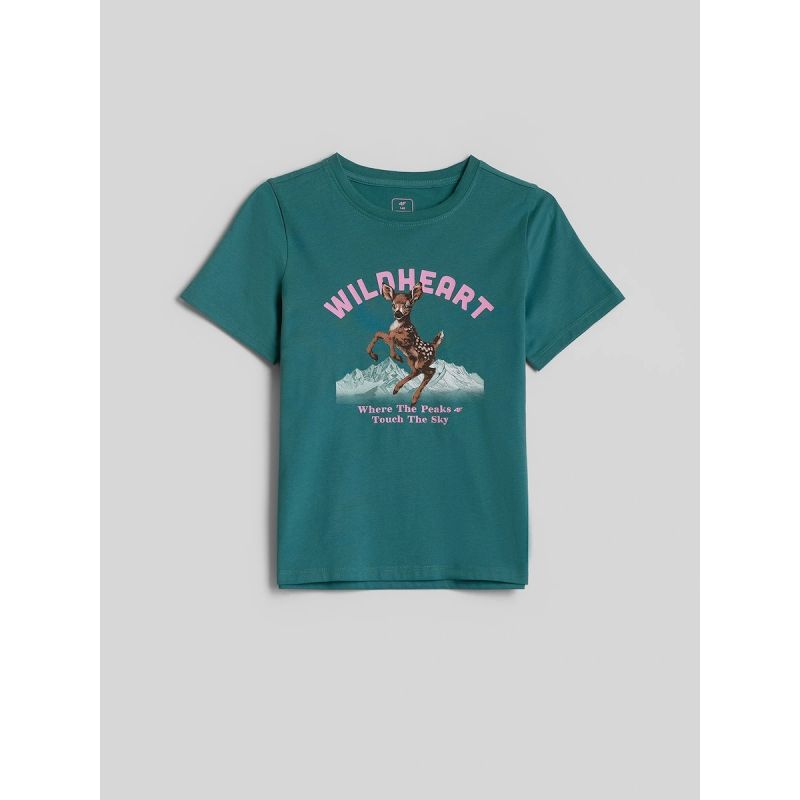 4F Regular T-shirt with print for gyerek póló