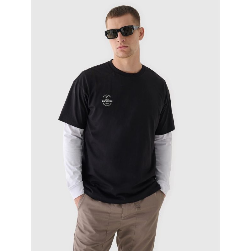 Smooth unisex oversize T-shirt 4F póló 4FRAW24TTSHU2672-20S
