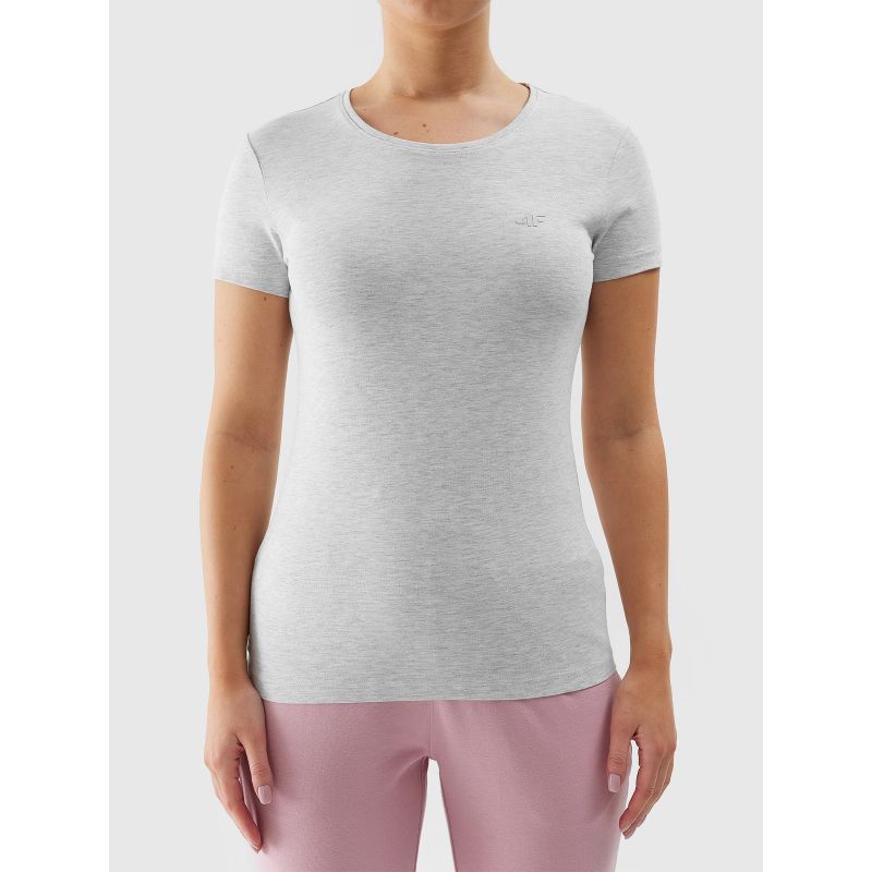 4f Women's elastic slim plain T-shirt női Póló 4FWSS24TTSHF1161-27M