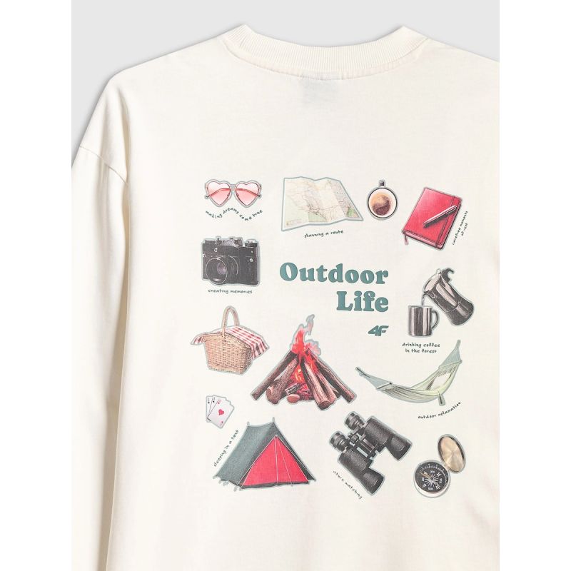 4F Women's longsleeve regular with print női