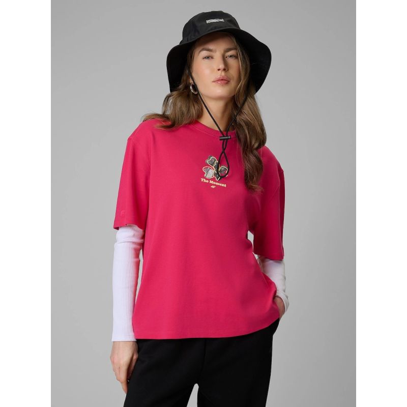 4F Women's loose T-shirt with print női póló