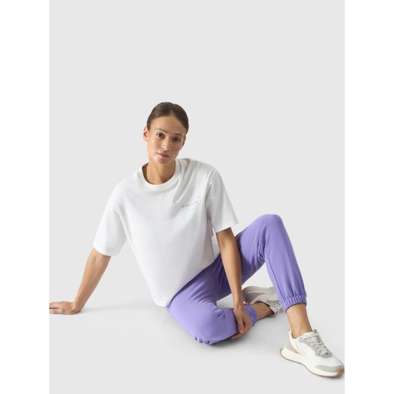 Women's oversize printed T-shirt 4F női póló 4FRSS24TTSHF2089-11S