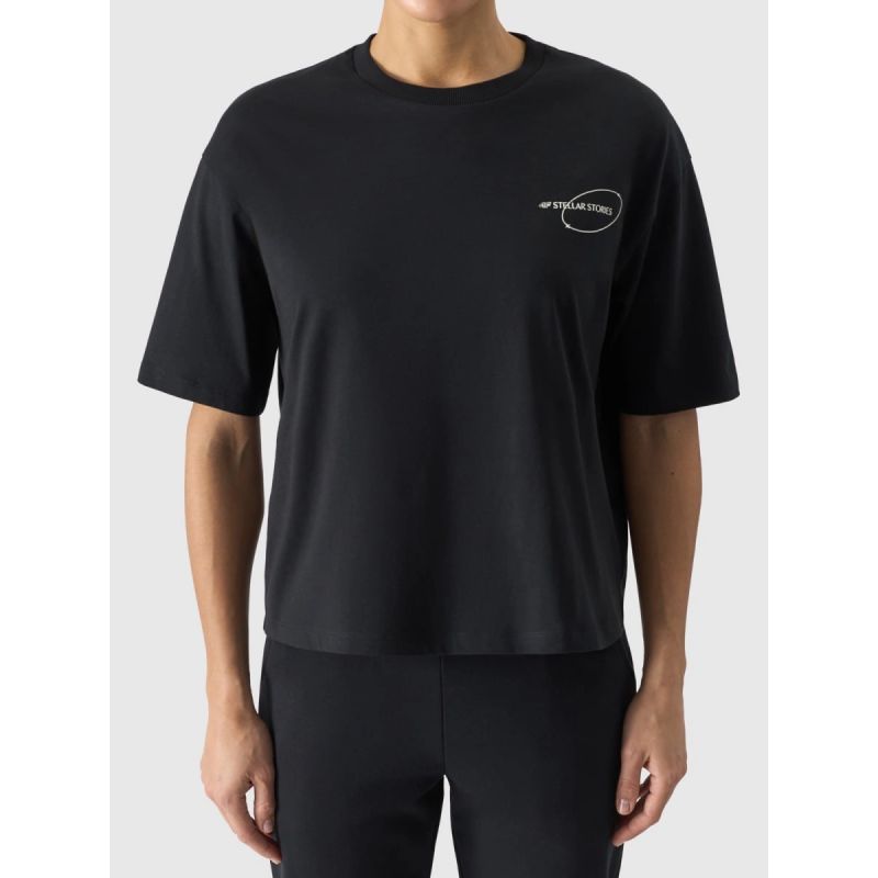 Women's oversize printed T-shirt 4F női póló 4FRSS24TTSHF2089-20S