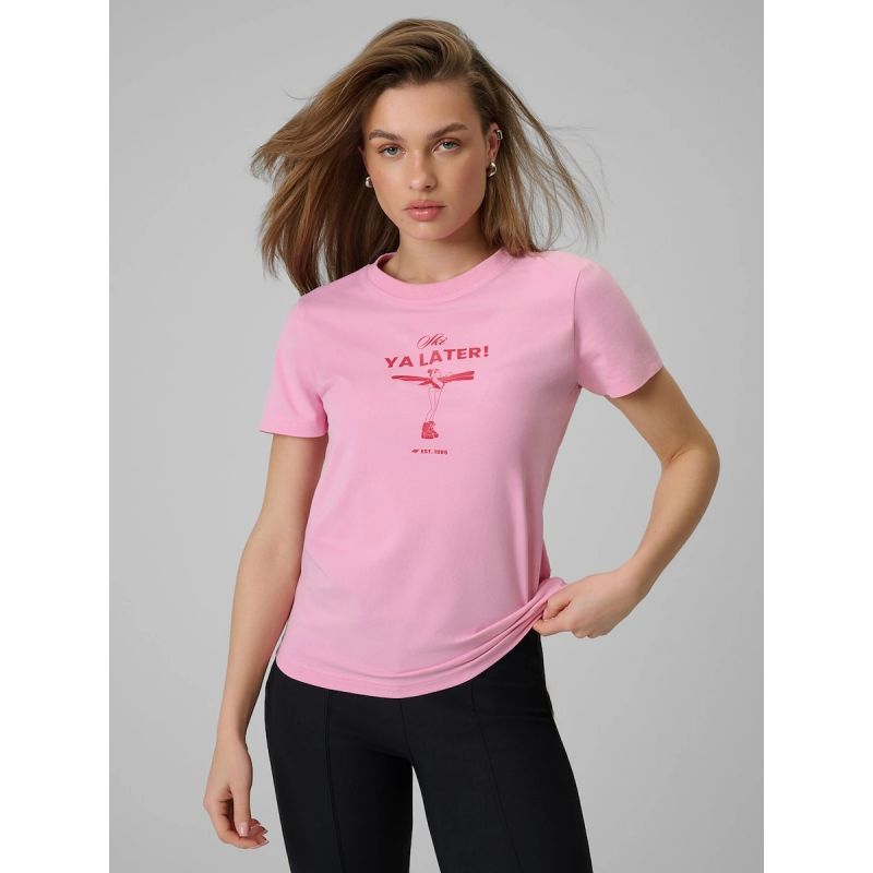 Women's regular printed T-shirt 4F 4FRSS26TTSHF3448-56S női póló