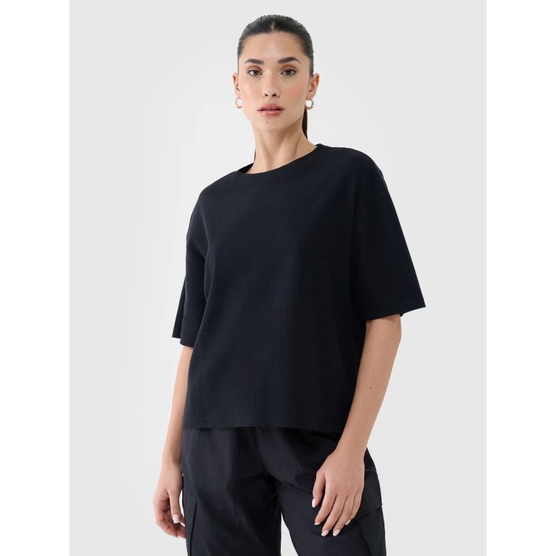 4f Women's regular waffle T-shirt női Póló 4FRSS25TTSHF2651-20S