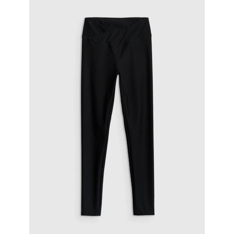 4F Women's ribbed knit leggings kötött sapka