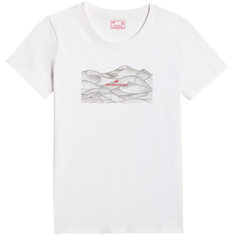 4F Women's T-shirt F2785 10S fehér női 4FWSS26TTSHF278510S