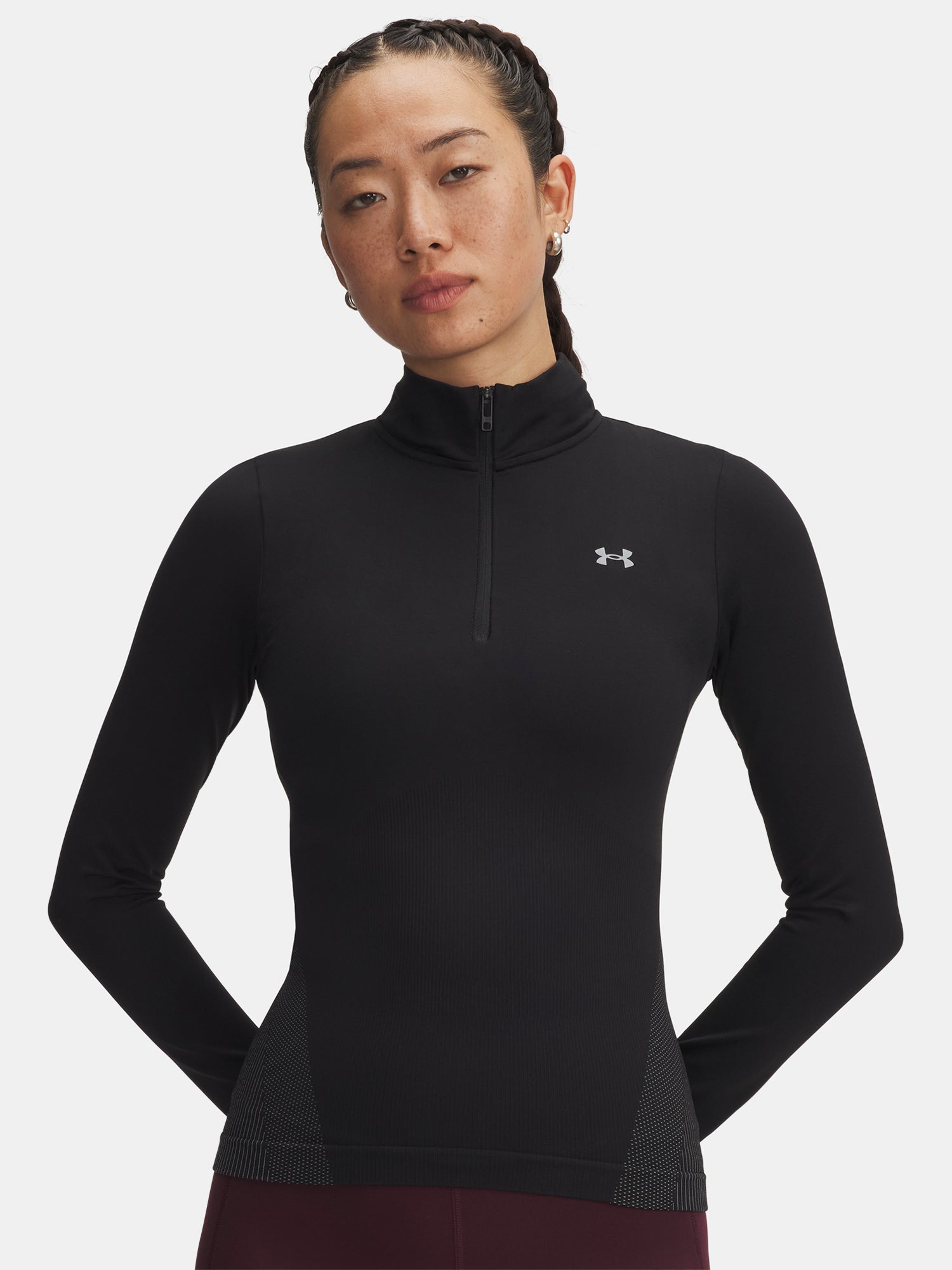Under Armour Nõi póló UA Vanish Seamless 1/4 Zip-BLK Hosszú ujjú póló