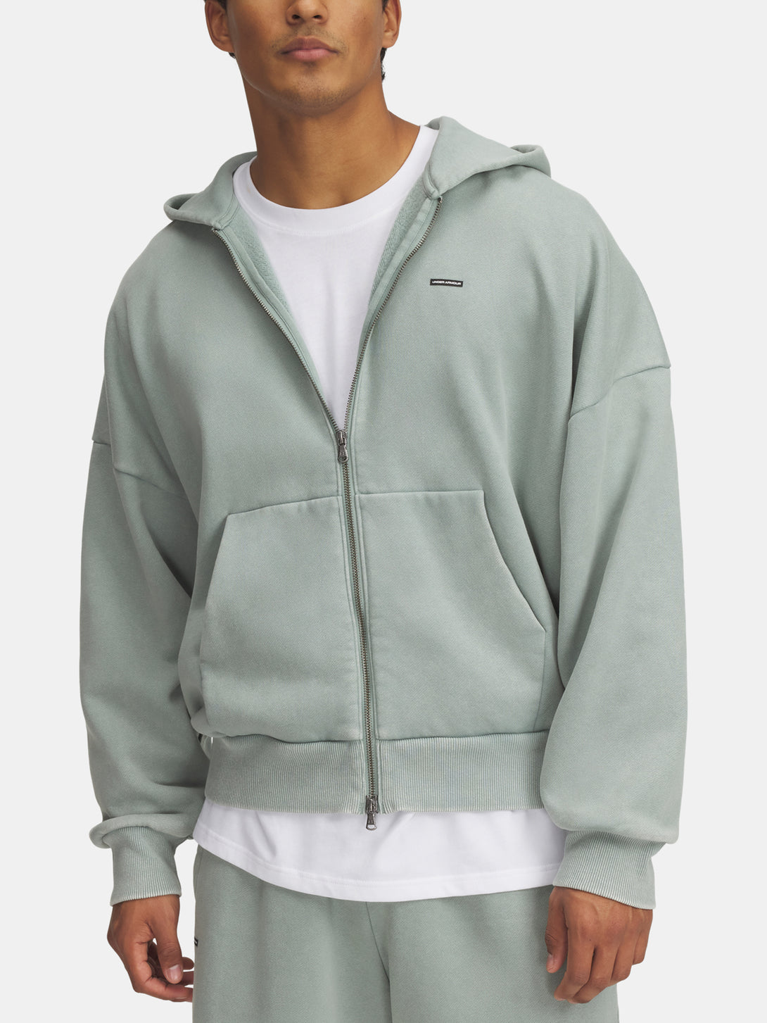 Under Armour Férfi pulóver Icon HWT Fleece Wash FZ Kapucnis pulóver 