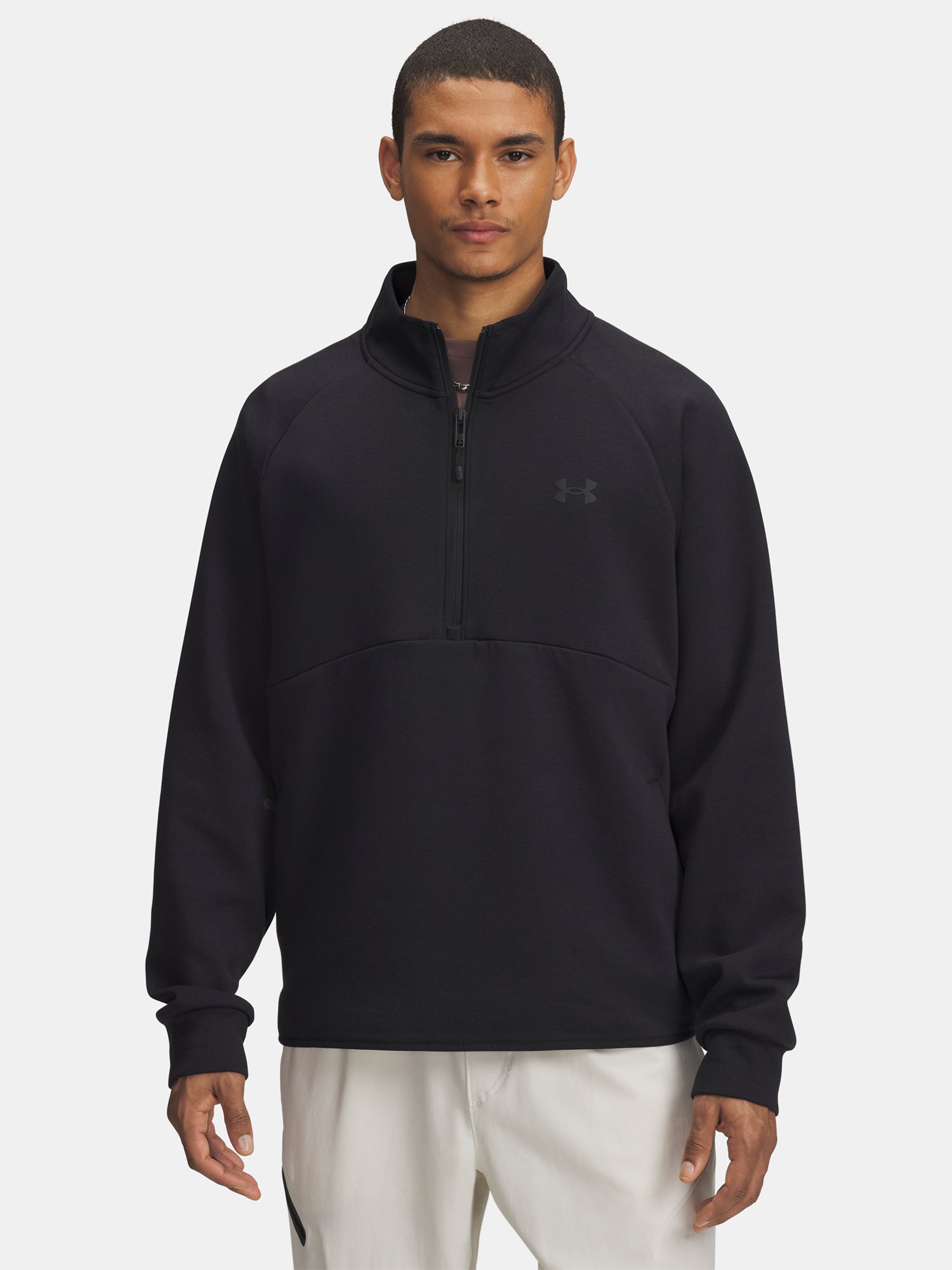 Férfi pulóver Under Armour UA Unstoppable Flc Half Zip-BLK