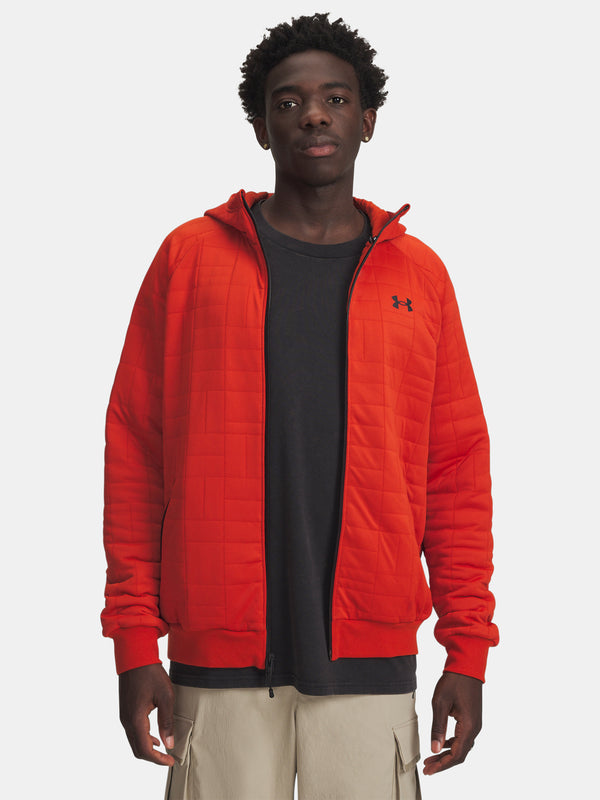 Under Armour Férfi pulóver UA Unstoppable Flc Txtr FZ-ORG Kapucnis pulóver 