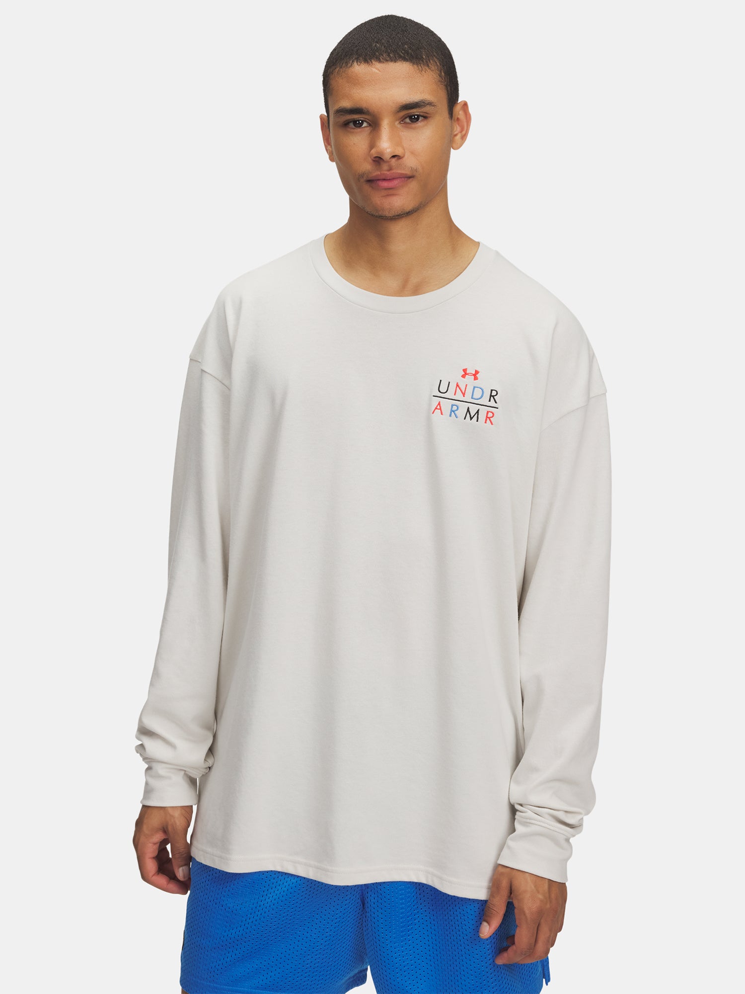 Under Armour Férfi póló UA HWT MODERN SPORT OS LS-WHT Hosszú ujjú póló