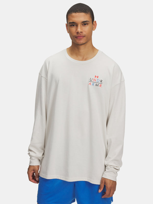 Under Armour Férfi póló UA HWT MODERN SPORT OS LS-WHT Hosszú ujjú póló