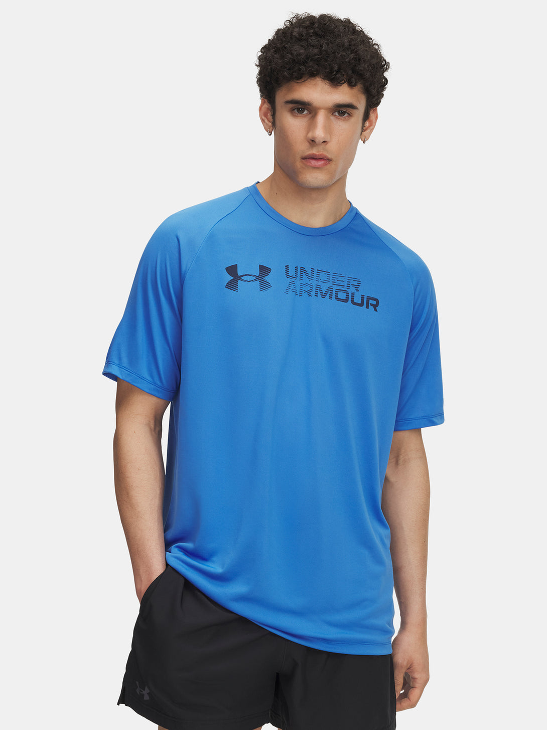 Under Armour Férfi póló UA Tech Reflective SS-BLU Póló