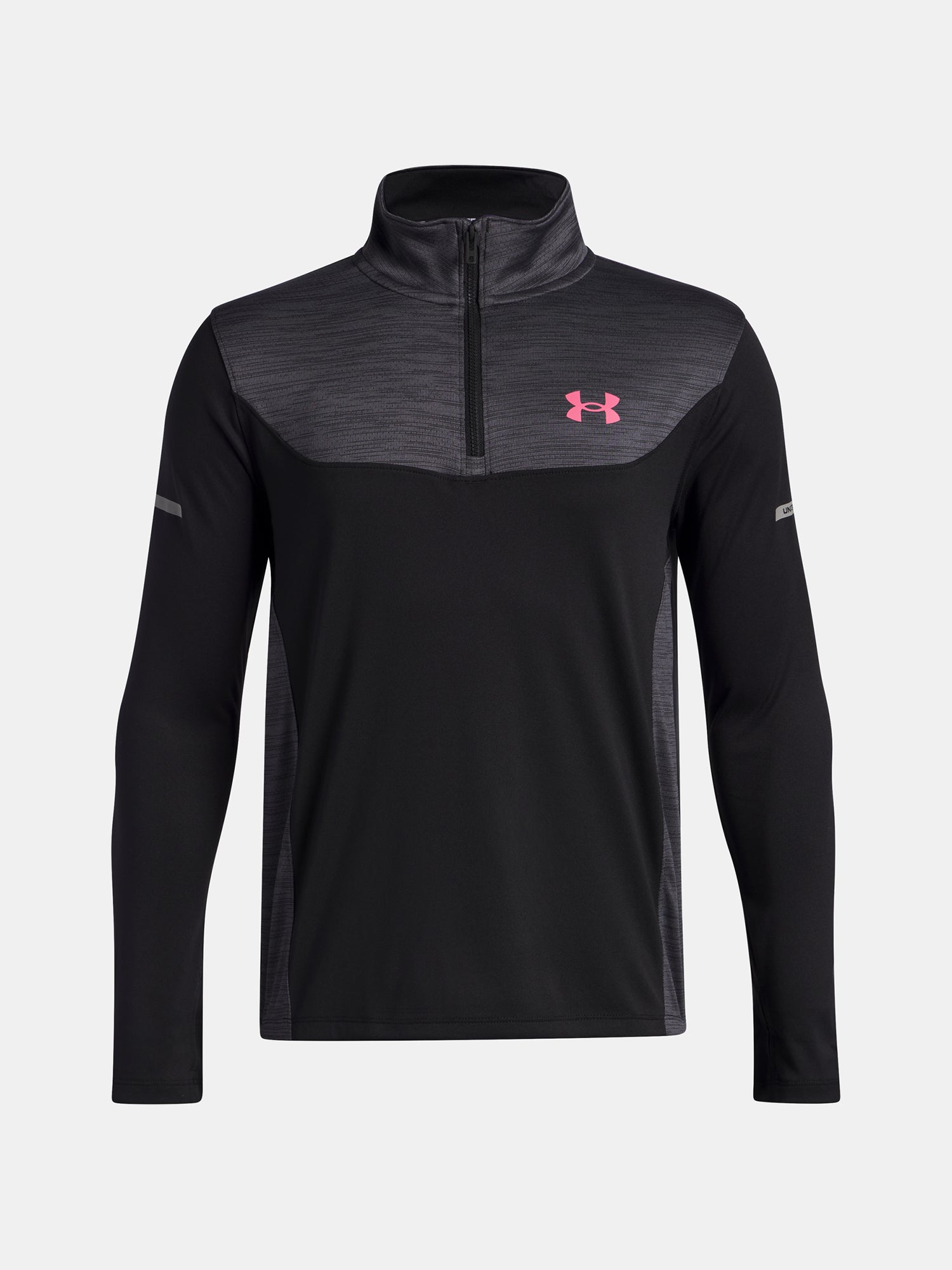 Under Armour Fiú póló UA Tech Utility 1/4 Zip-BLK Hosszú ujjú póló