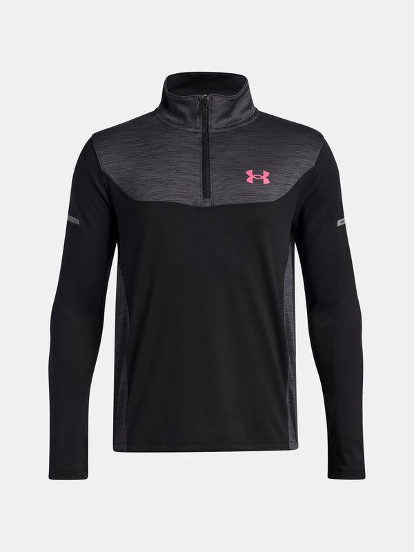 Under Armour Fiú póló UA Tech Utility 1/4 Zip-BLK Hosszú ujjú póló