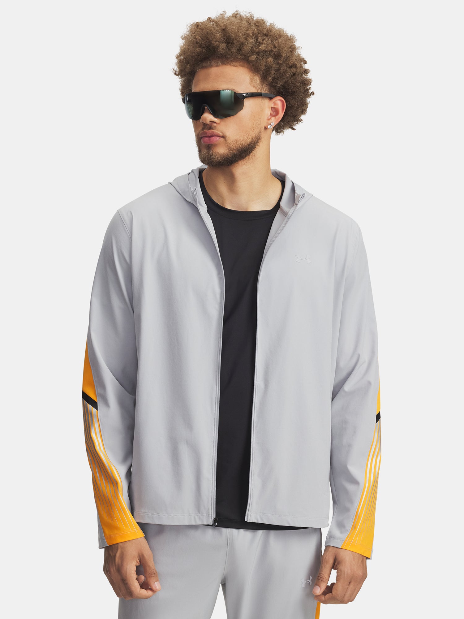 Under Armour Férfi kabát UA Velociti Storm Hooded Jkt-GRY Kapucnis pulóver 