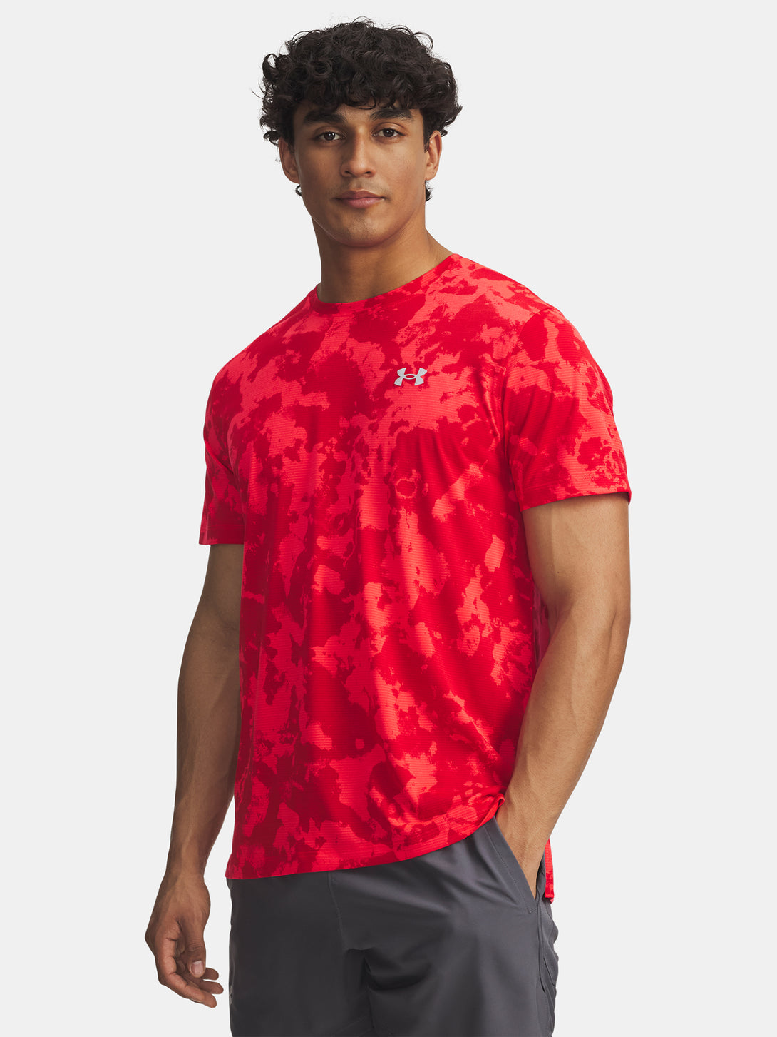 Under Armour Férfi póló UA Launch Printed SS-RED Póló
