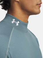 Under Armour Cold Weather Grid LS Mock-BLU férfi póló