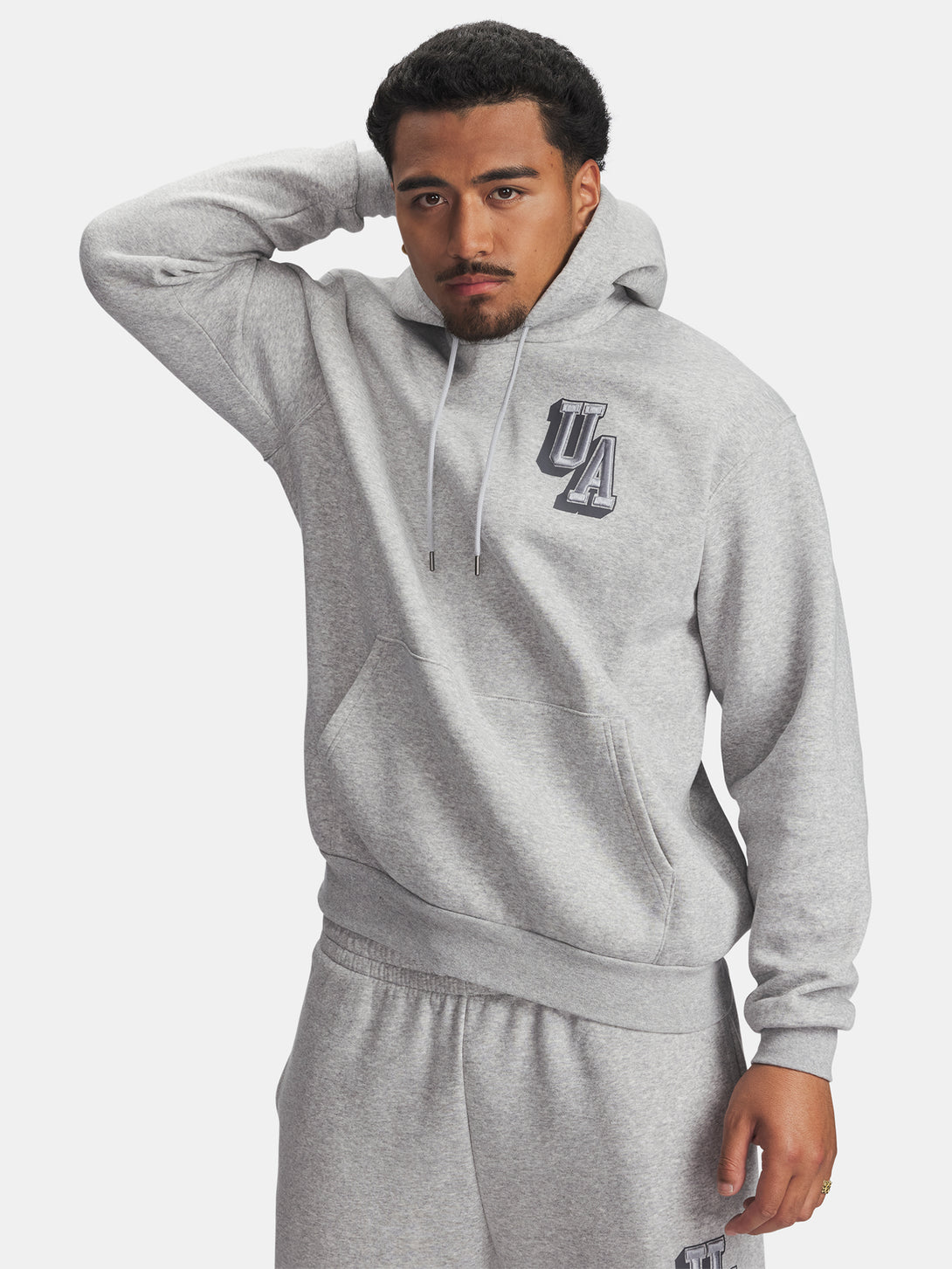 Under Armour Férfi pulóver UA Icon Flc Graphic Top-GRY Pulóver