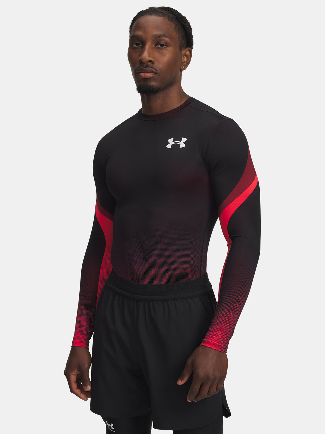Under Armour Férfi póló UA Heatgear Sub Crew LS-RED Hosszú ujjú póló