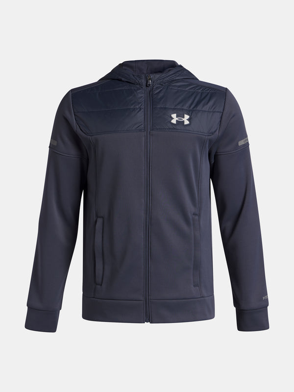 Under Armour Fiú pulóver UA Armour Flc Pro Utility FZ-GRY Kapucnis pulóver 